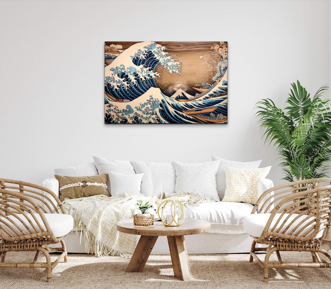 Hokusai Great Wave Off Kanagawa With Mount Fuji Classic Poster - Image 4