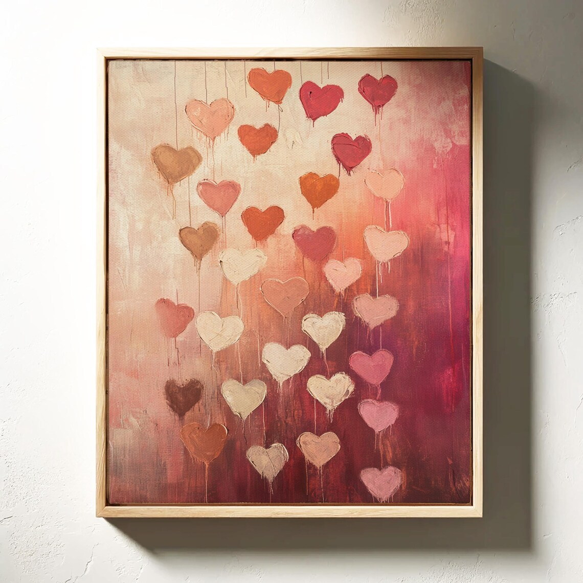 Romantic Heart Drip, Modern Abstract Painting - Image 5