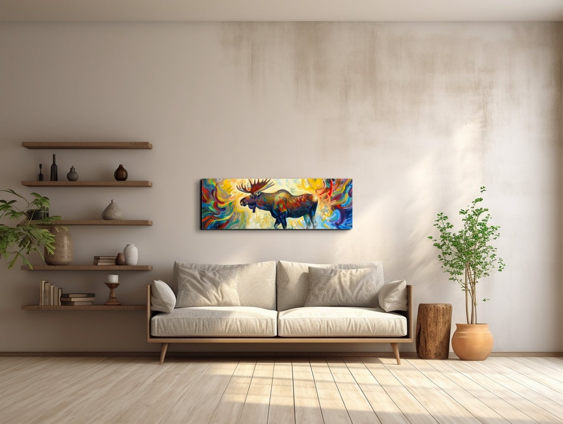 Abstract Moose Panoramic Wall Art Print - Image 6