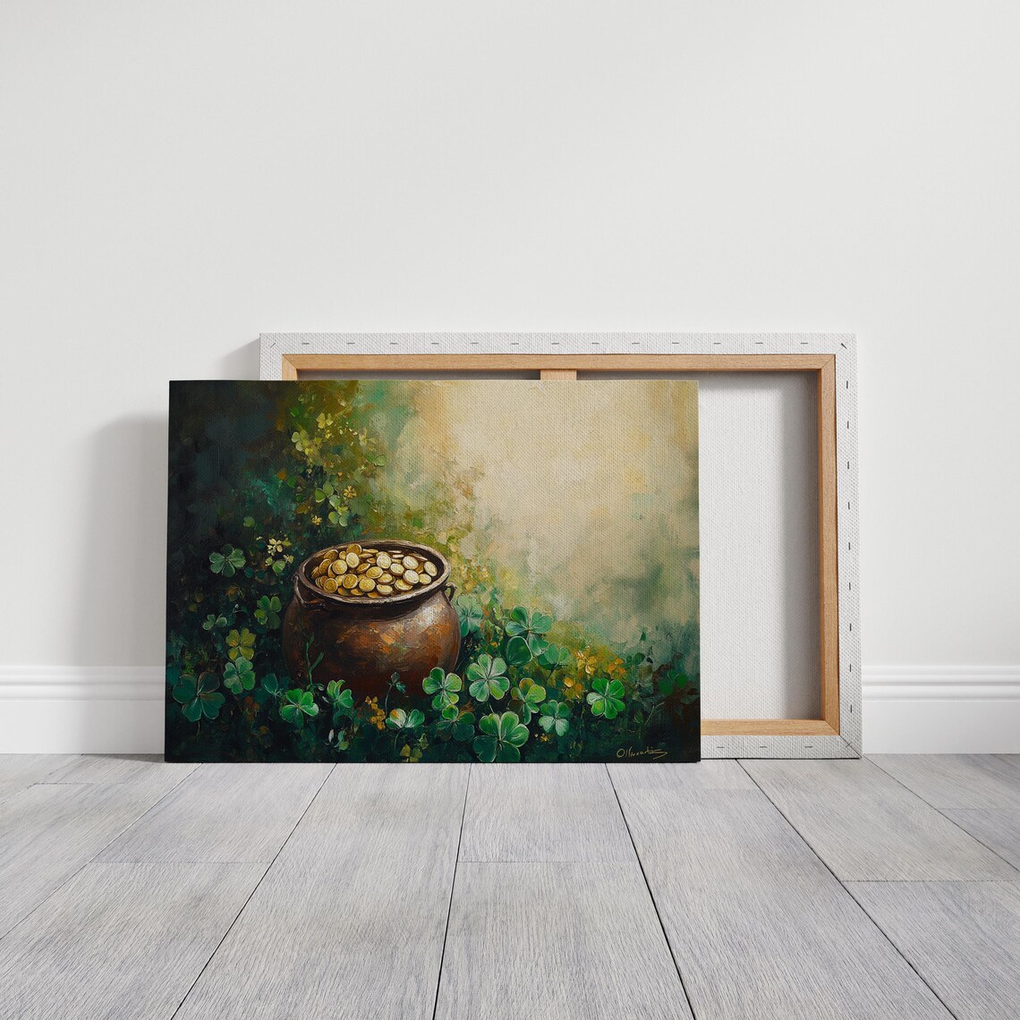 Pot Of Gold With Shamrocks, Irish-Inspired Art Print - Image 5