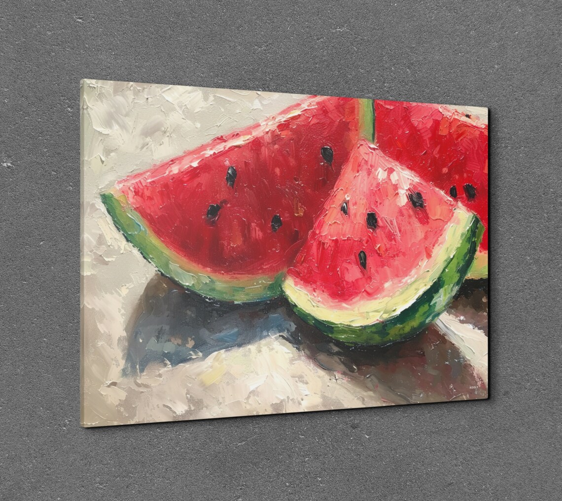 Watermelon Wall Decor Print Kitchen Wall Art Modern Cuisine Kitchen Wall Hanging Watermelon Wall Art Landscape Ready To Hang - Image 5