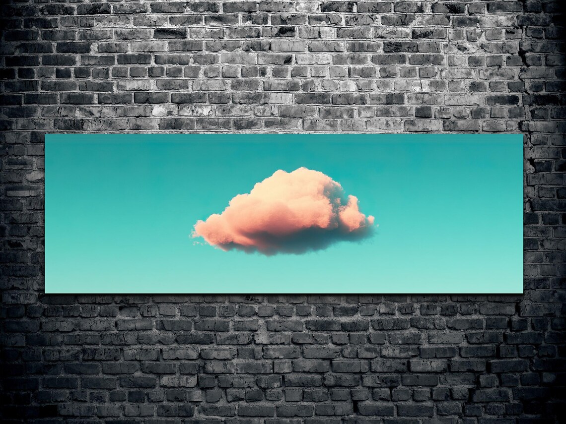Serene Clouds Landscape, Panoramic Wall Art Print - Image 2