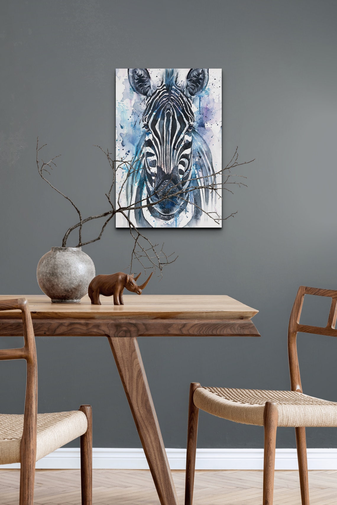 Watercolor Zebra Art Print, Home Decor - Image 5