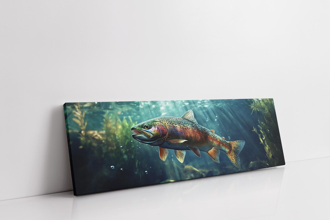 Rainbow Trout Underwater Close Up Nature Wildlife Fishing Poster - Image 3