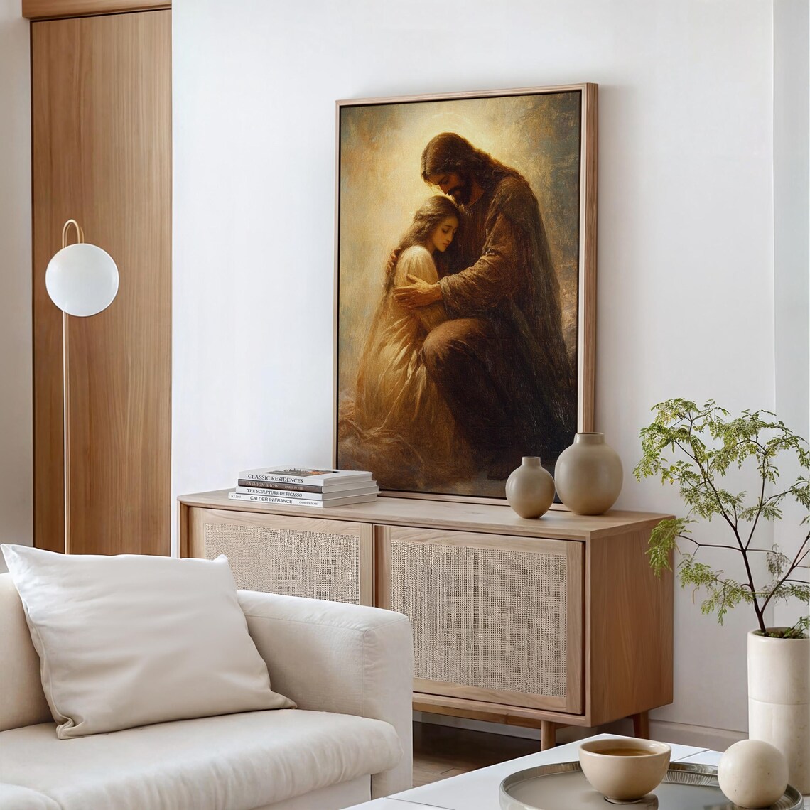Jesus Comforting Woman Sorrow Faith Healing Christian Poster - Image 5