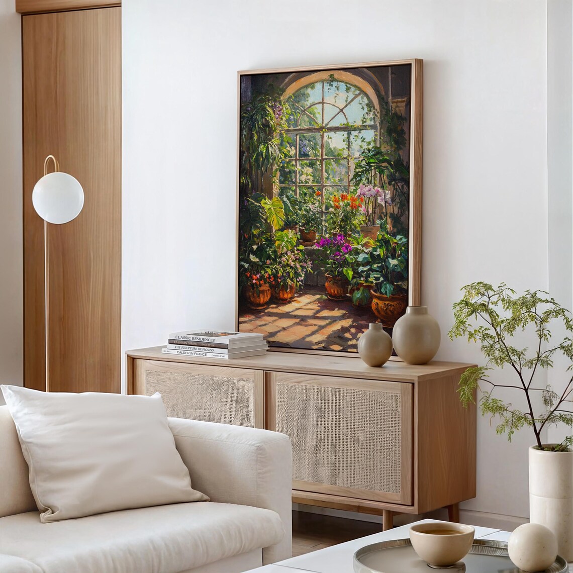 Sunlit Greenhouse Art Print, Lush Botanical Decor - Image 5