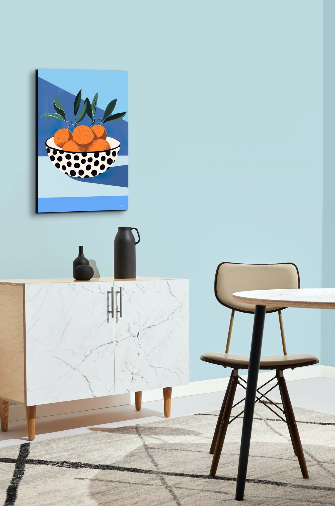 Minimalist Oranges, Mid-Century Modern Kitchen Art - Image 4