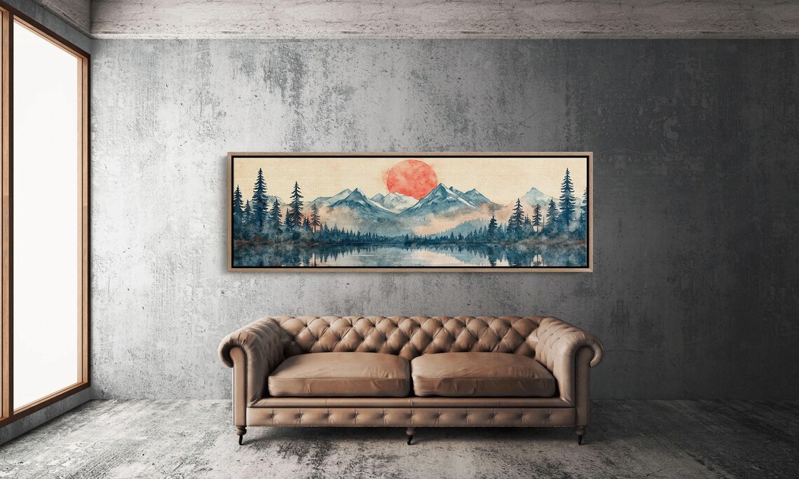 Mount Bear Watercolor Mountain Landscape, Nature Decor - Image 3