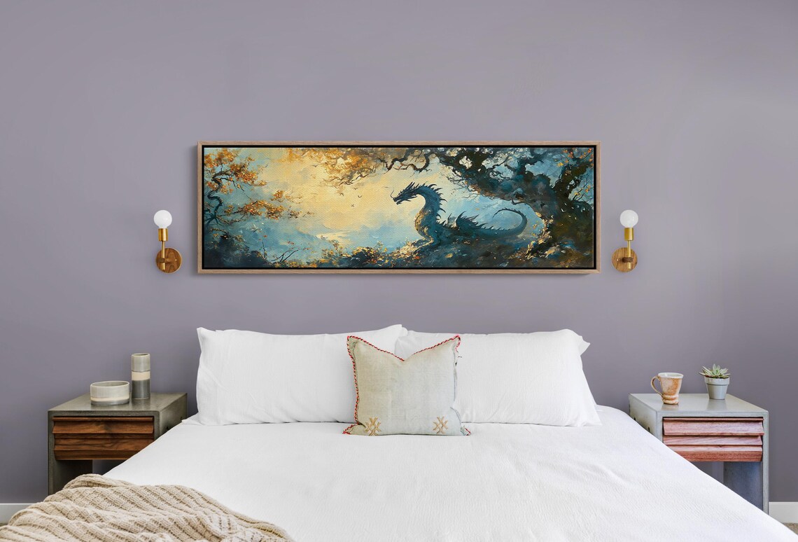 Panoramic Dragon Fantasy Wall Art, Art Print - Image 4