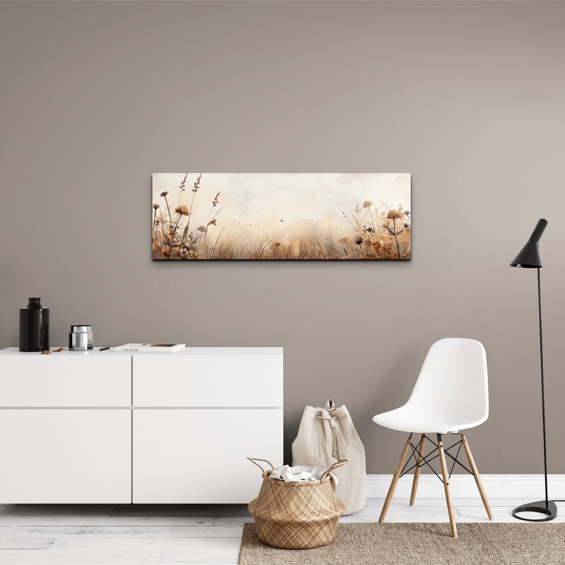 Dried Wildflowers Sepia Botanical Minimalist Neutral Art Poster - Image 6