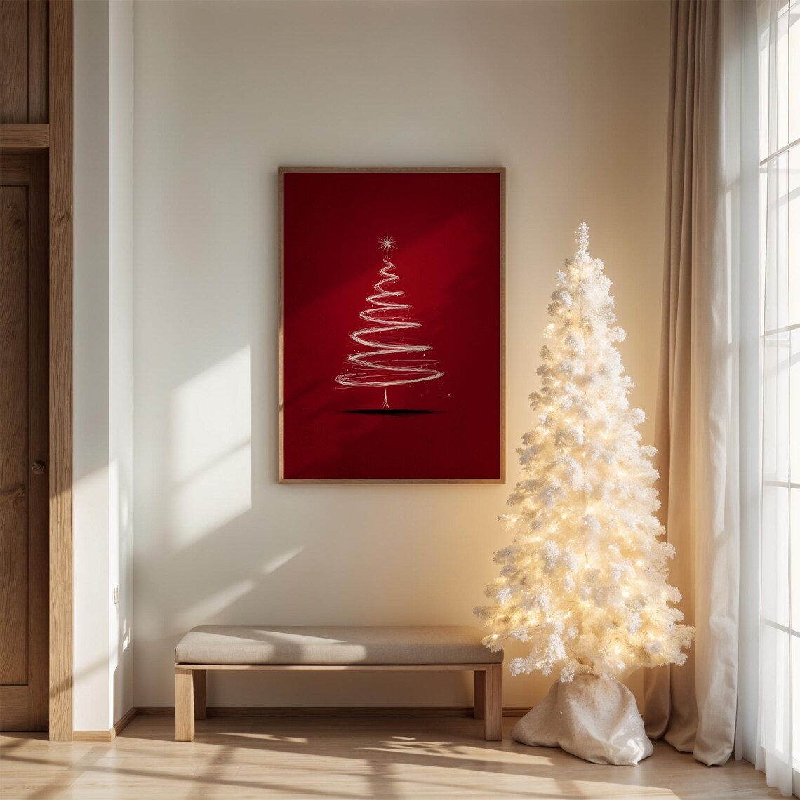 Minimalist Christmas Tree Poster Print