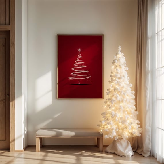 Minimalist Christmas Tree Poster Print