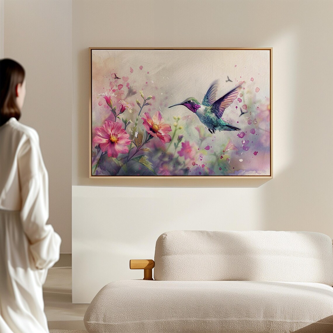 Hummingbird Wall Art Print, Bird Decor for Room - Image 5