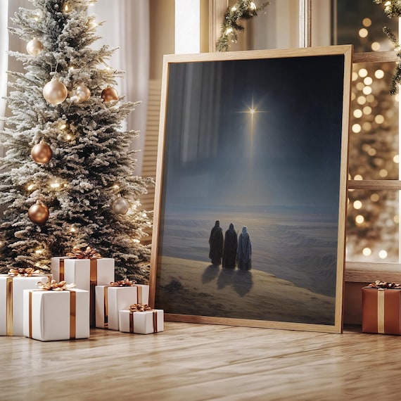Star Of Bethlehem, Nativity Scene Art Print