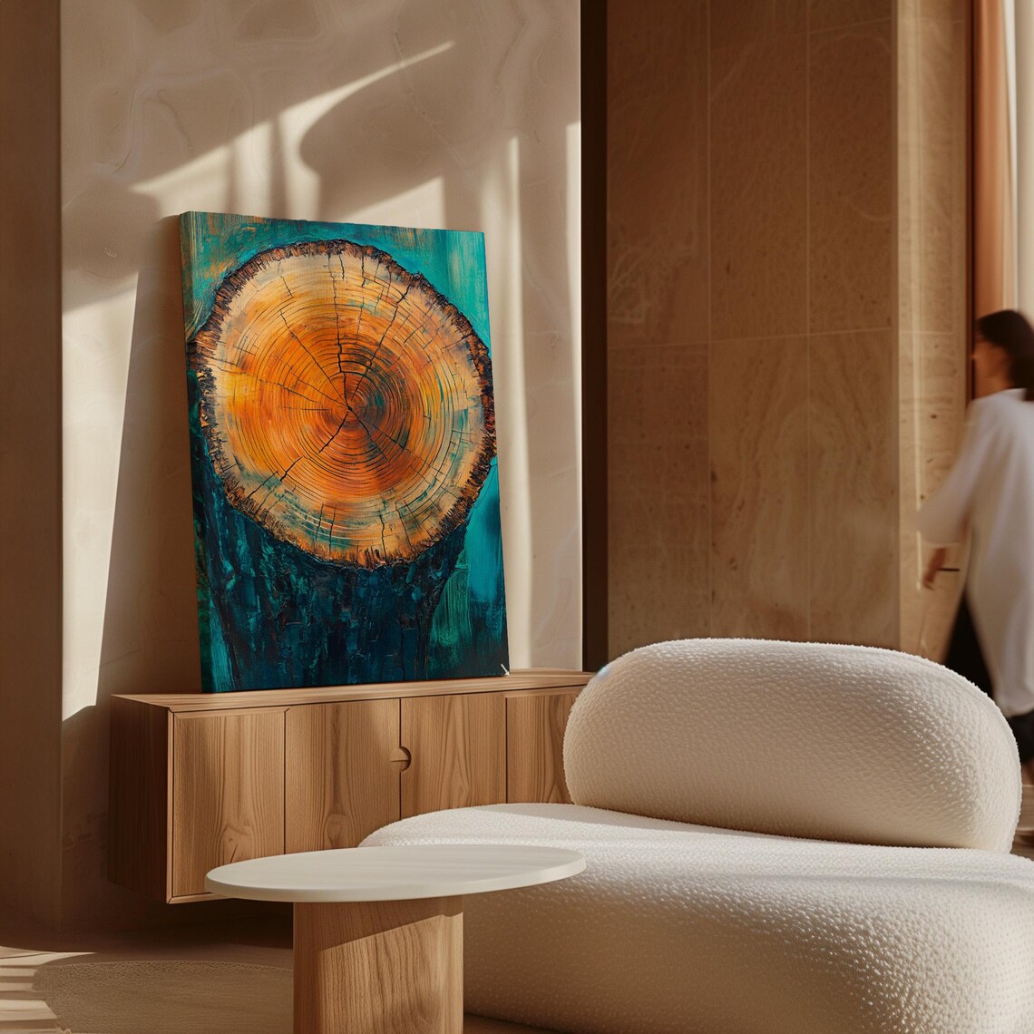 Tree Ring Modern Abstract, Nature Inspired Decor - Image 7