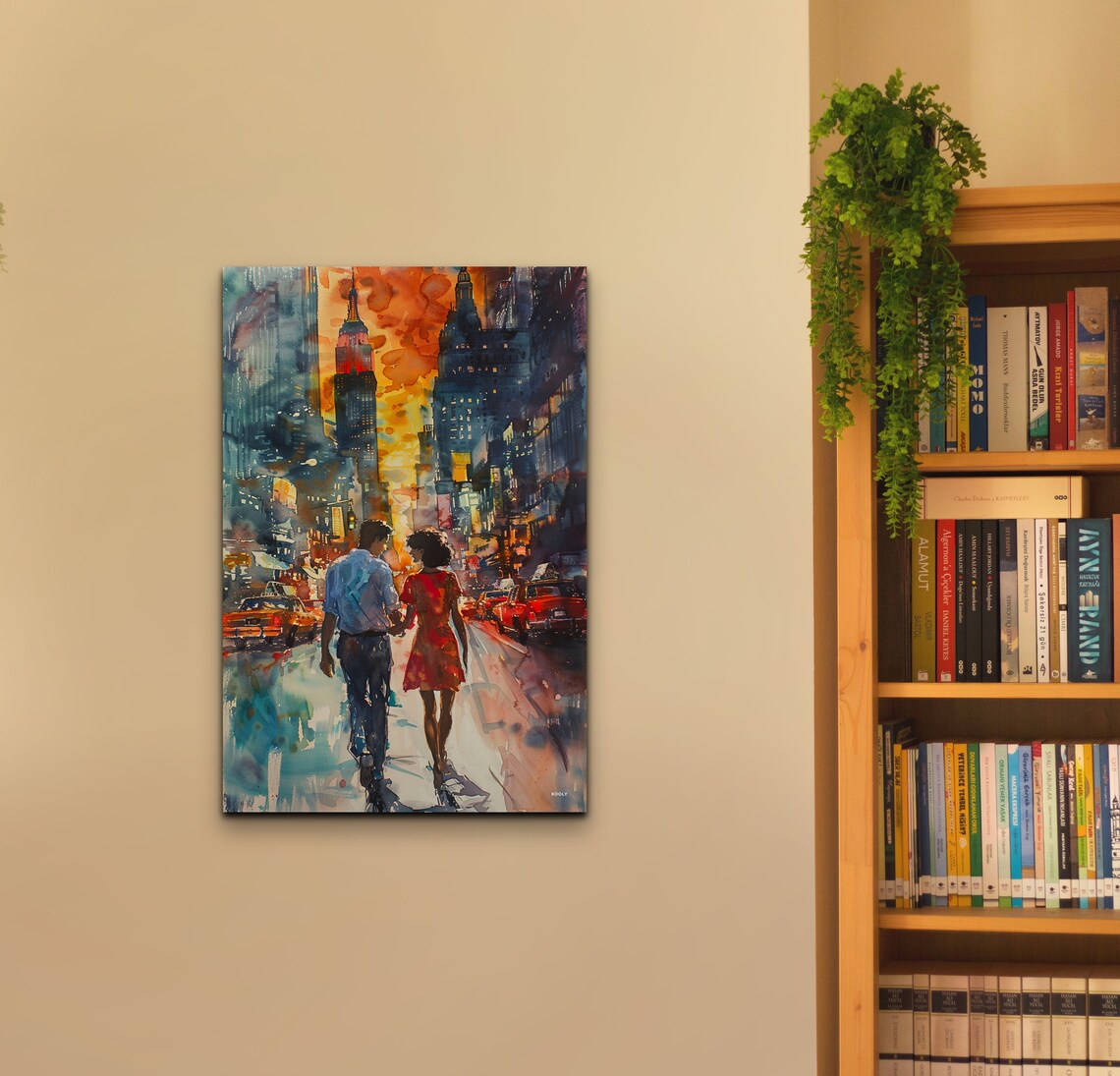 Watercolor Couple In New York City Art Print - Image 7