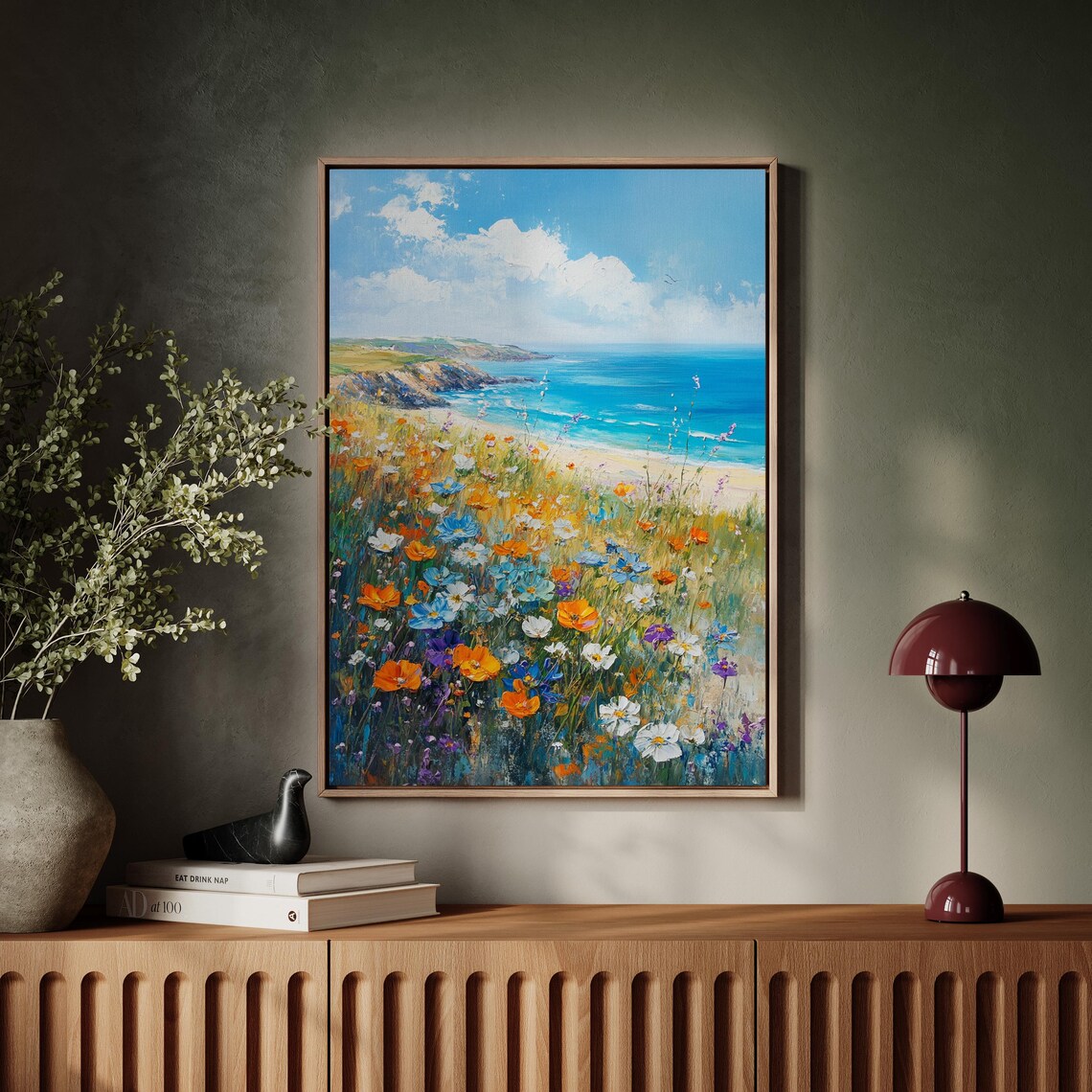 Coastal Wildflower Seaside Landscape, Beach Decor - Image 7