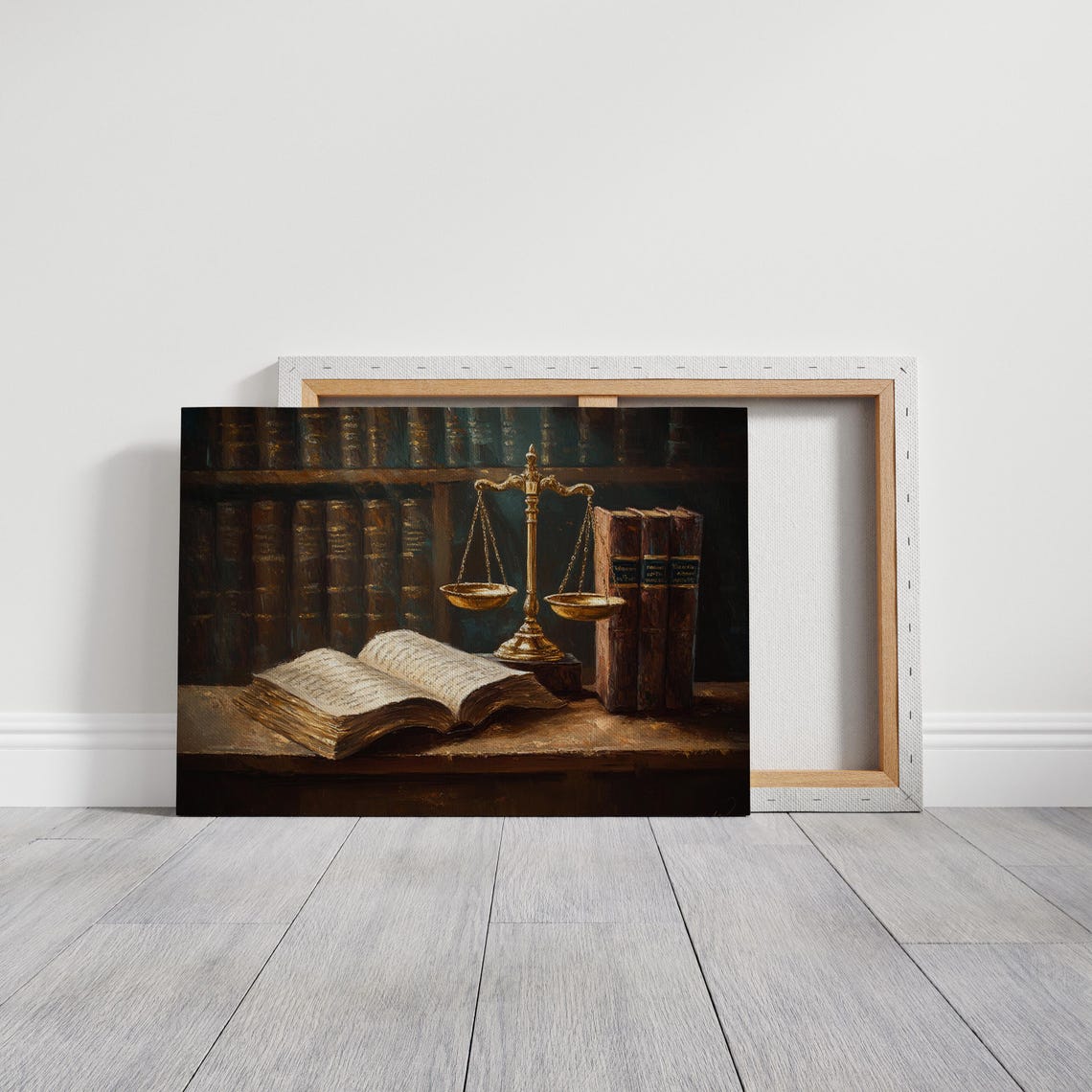 Scales Of Justice Wall Art Law Office Decor Vintage Legal Books Painting Lawyer Gift Courtroom Artwork Legal Print - Image 3