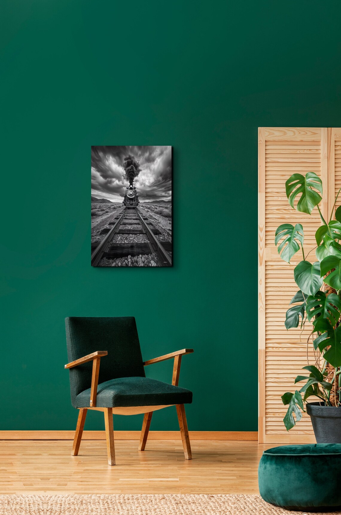 Minimalist Train Wall Art Print, Railway Decor - Image 3