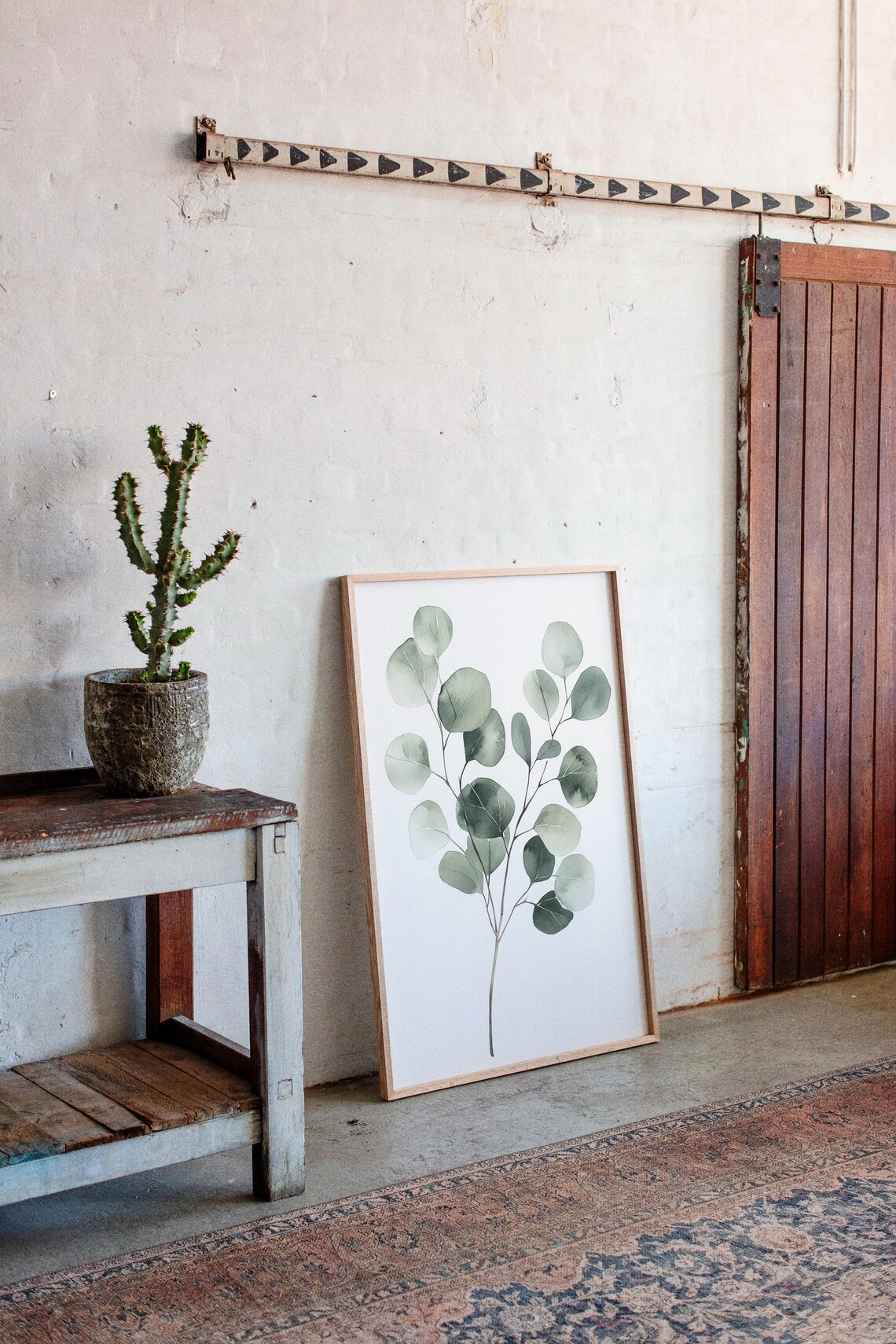 Watercolor Eucalyptus Branch, Minimalist Botanical Art Print - Image 5