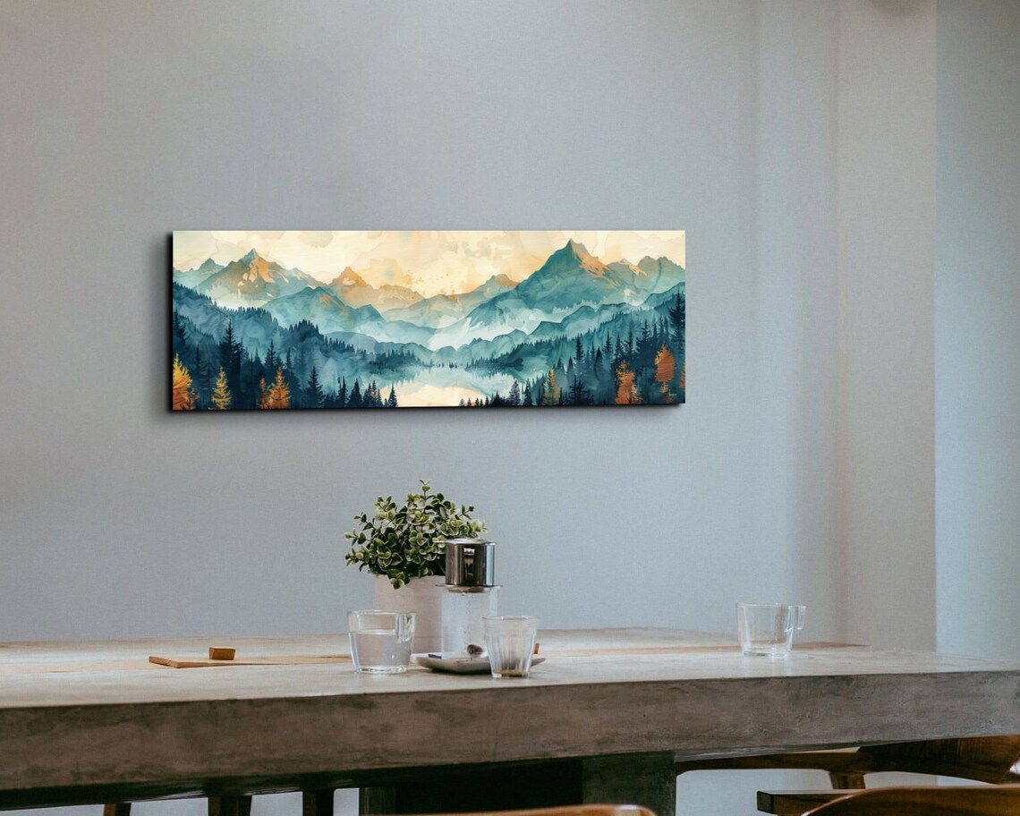 Cascade Mountain Range Mid-Century Modern Poster - Image 4