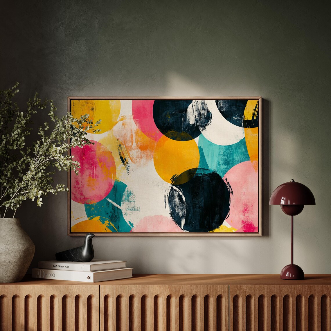 Colorful Abstract Circle Art, Modern Geometric - Image 5