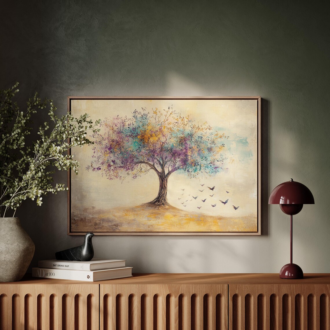 Elegant Abstract Tree, Soothing Pastel Design - Image 6