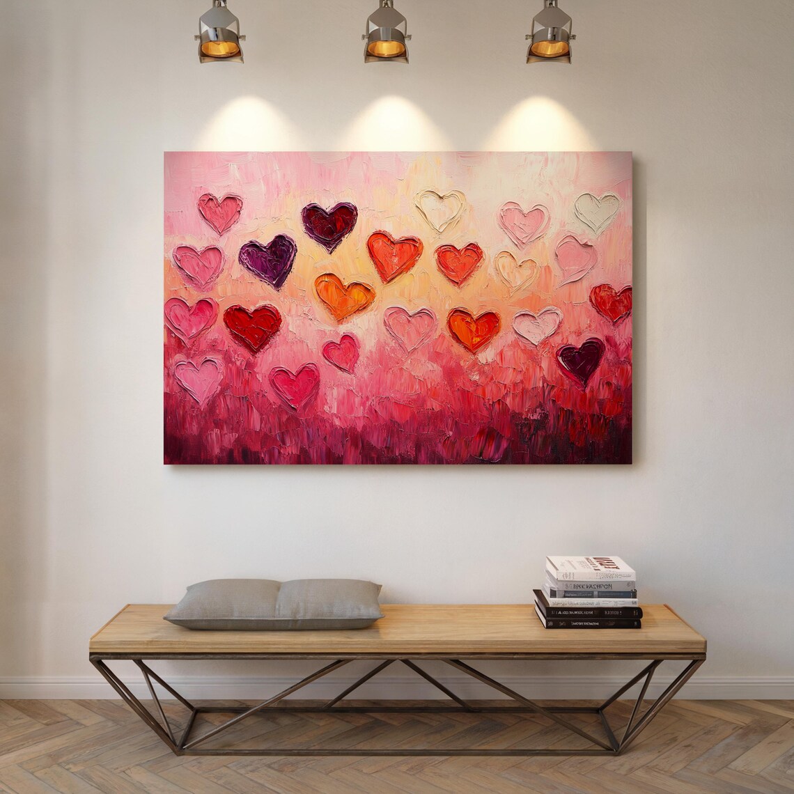 Vibrant Heart Abstract, Modern Romantic Decor - Image 7