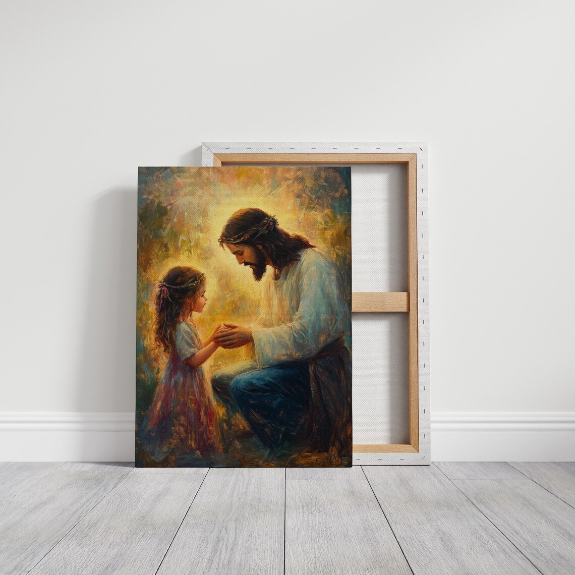 Jesus Kneeling With A Child, Christian Art - Image 6