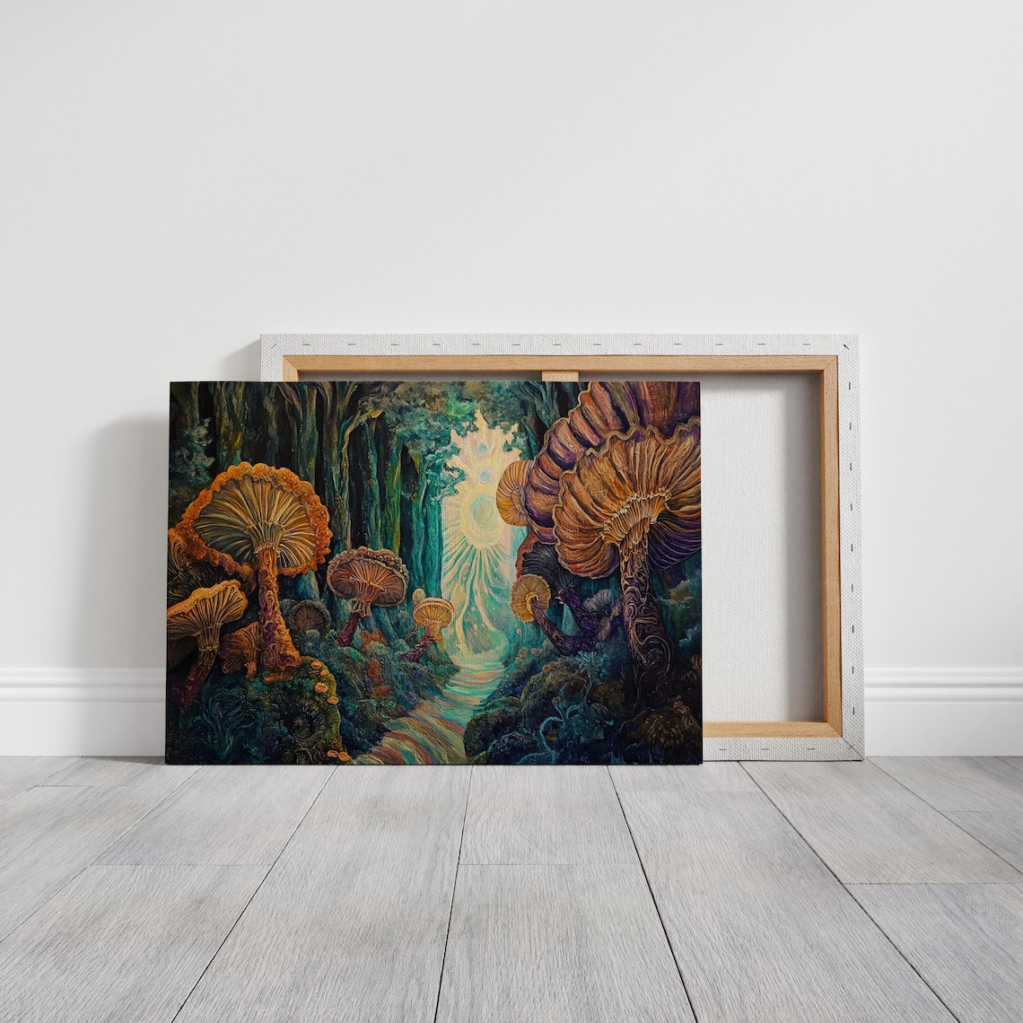 Enchanted Mushroom Forest Art Print, Mystical Fungi - Image 5