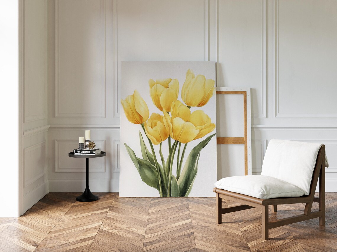 Minimalist Yellow Tulips Art Print, Spring Decor - Image 6
