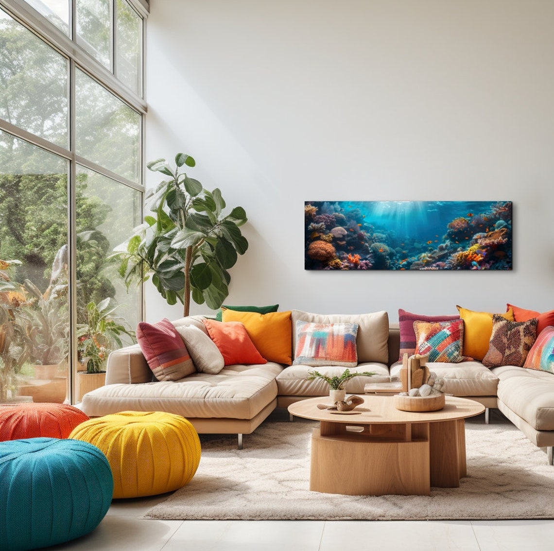 Coral Reef Underwater Seascape Panoramic Ocean Tropical Fish Poster - Image 7