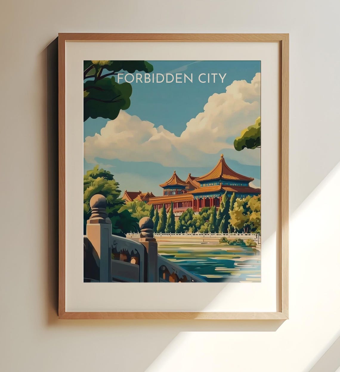 Forbidden City Beijing Imperial Palace Classic Travel Art Poster