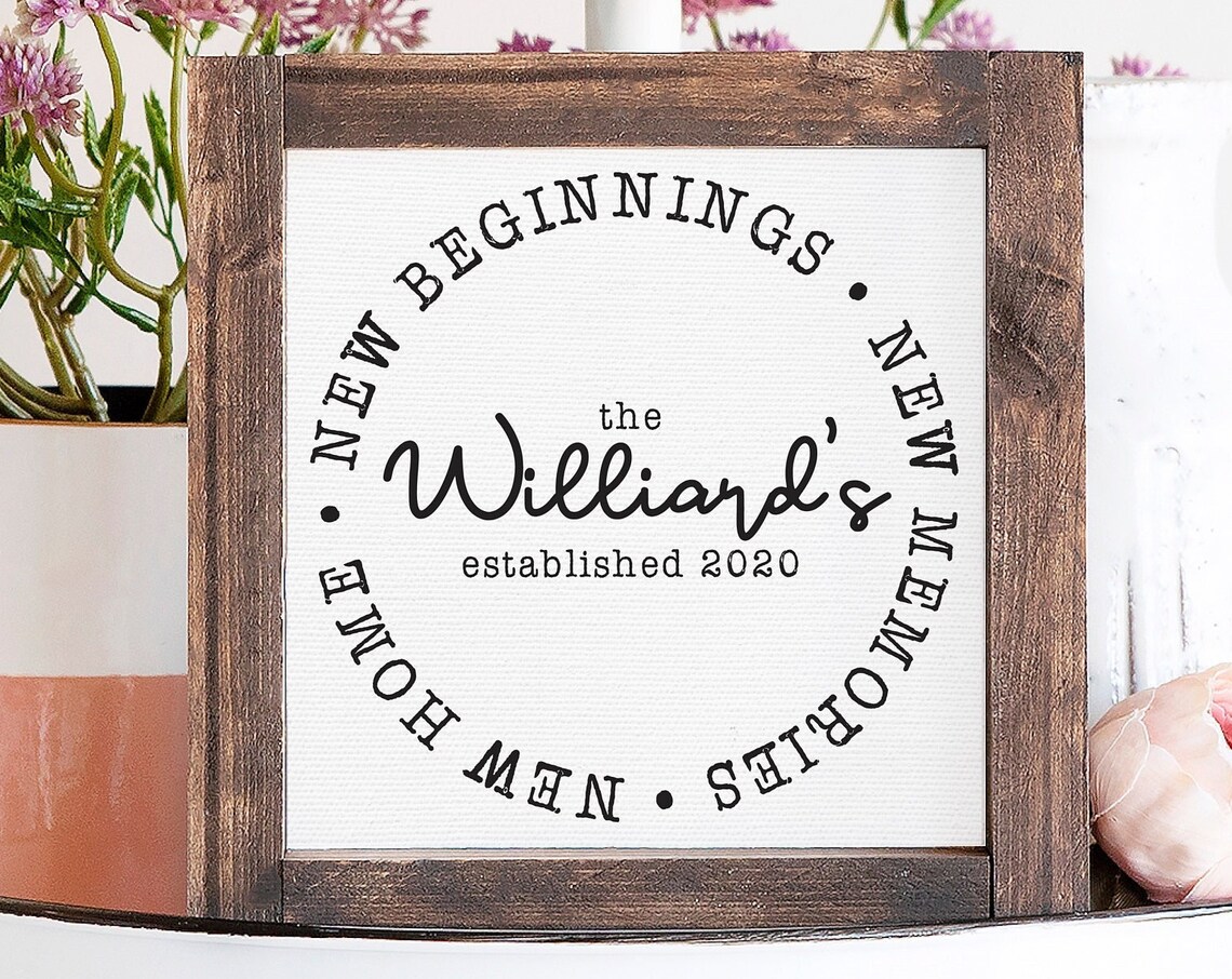 The Williard's New Home New Beginnings Family Name Gift Poster