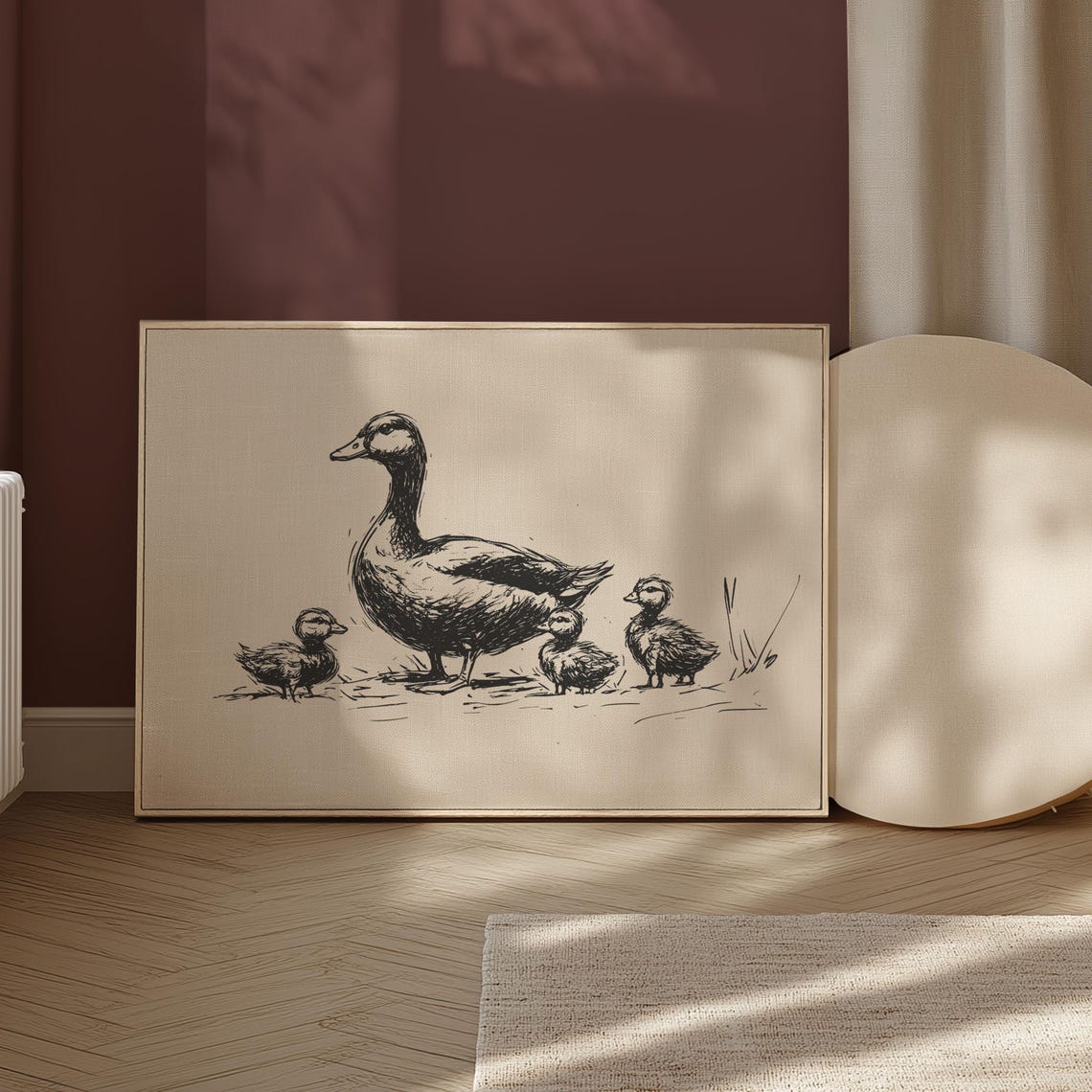 Nursery Duck Print Duck Baby Room Poster Animals Retro Print Girls Nursery Art Drawing Boys Nursery Wall Art Farm Animal Vintage Sketch - Image 2