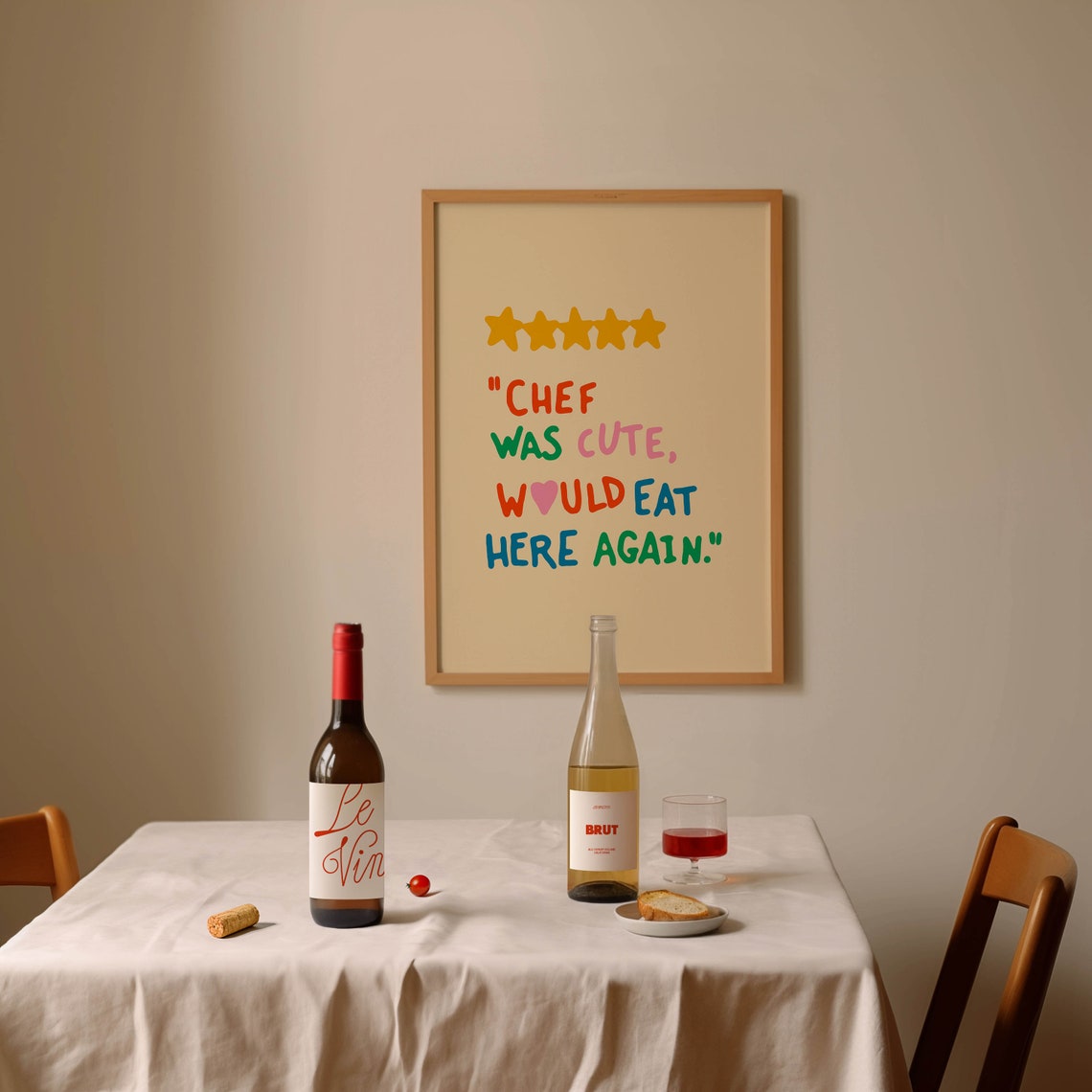 Cute Kitchen Retro Food Art Poster - Image 2