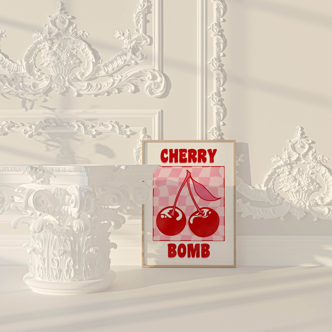 Cherry Poster, Femme Aesthetic Kitchen Art Print - Image 2