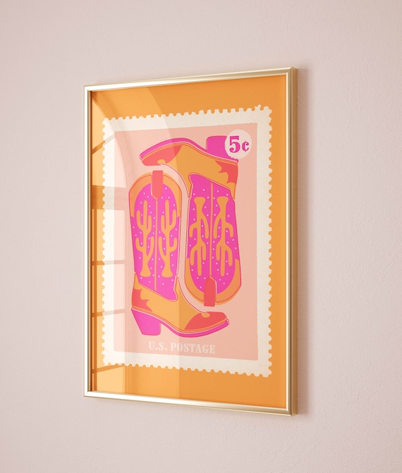 Cowgirl Aesthetic Retro Western Poster Print