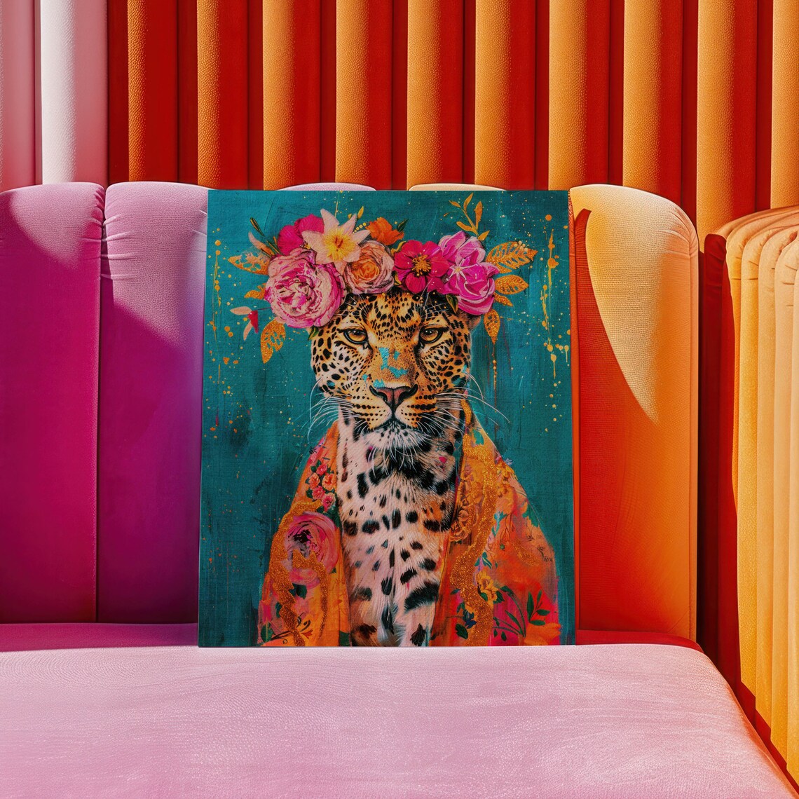 Leopard Animal Print Maximalist Art Print - Image 2