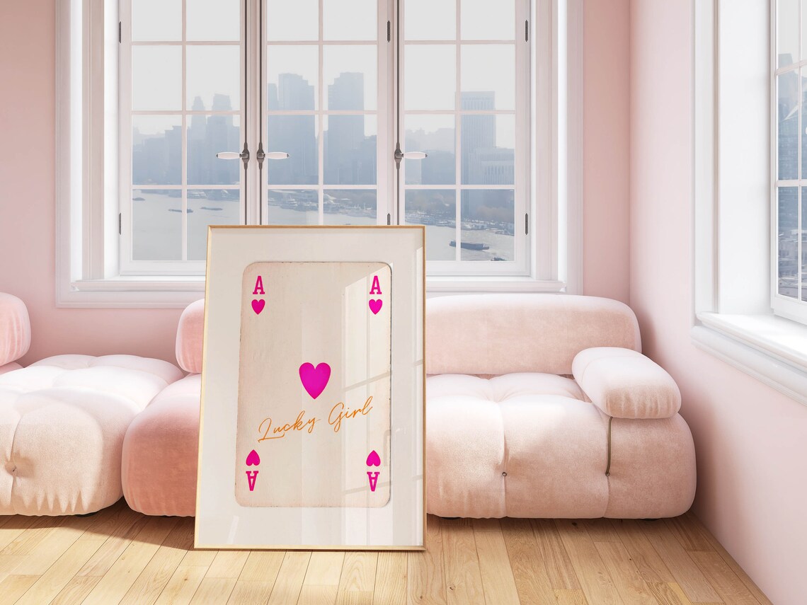 Lucky Girl Syndrome Ace Of Hearts Poster, Retro - Image 2