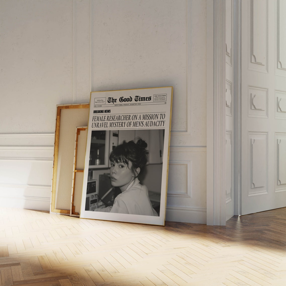 The Good Times Newspaper Funny Feminist Headline Wall Poster - Image 2