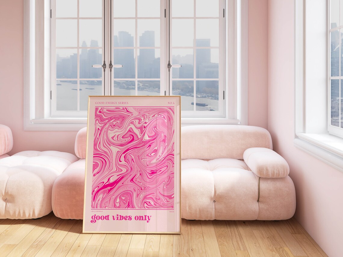 Affirmation Art Retro Pink Room Decor Poster - Image 2