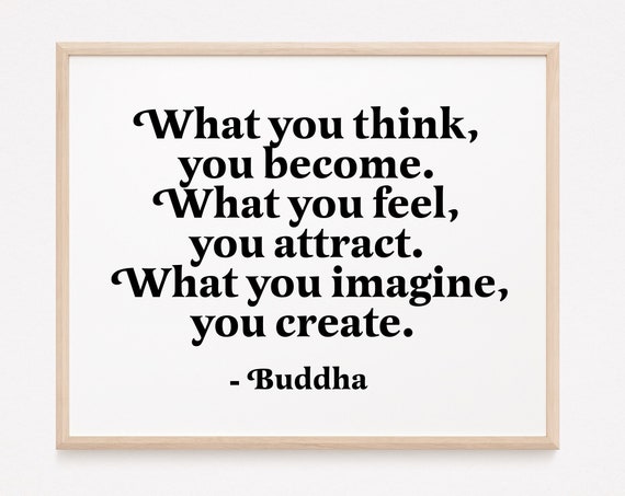 Buddha Law of Attraction Quote Art Print