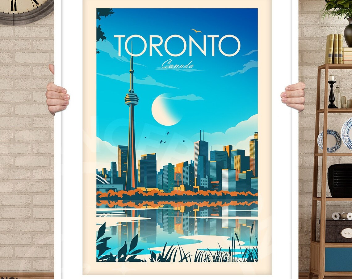 Toronto Travel Poster, Canada Travel Gift - Image 3