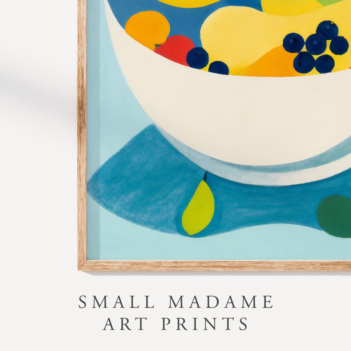 Abstract Colorful Bowl With Fruits, Kitchen Art - Image 2