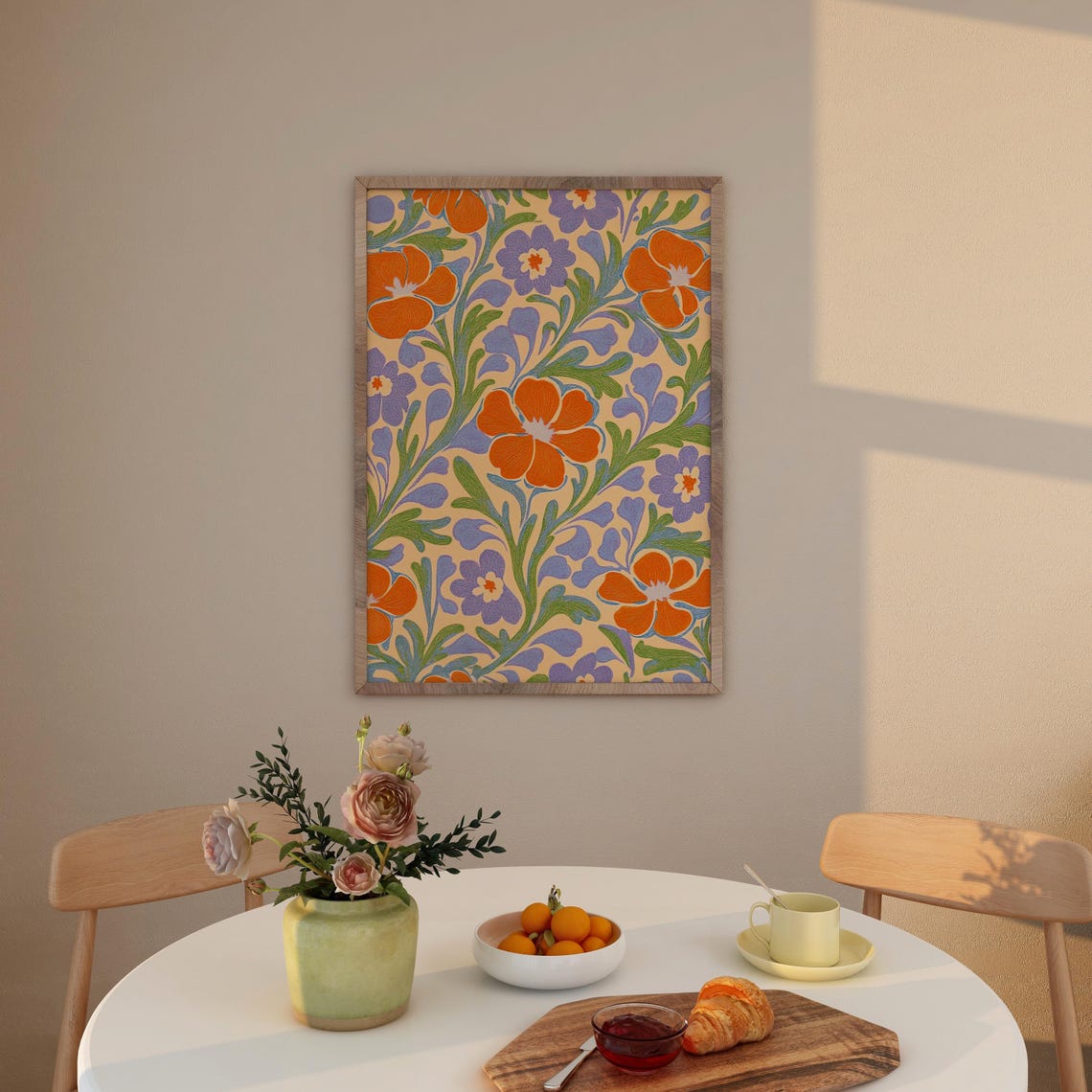 Artful Floral Print, Antique Style Cottage Core - Image 4