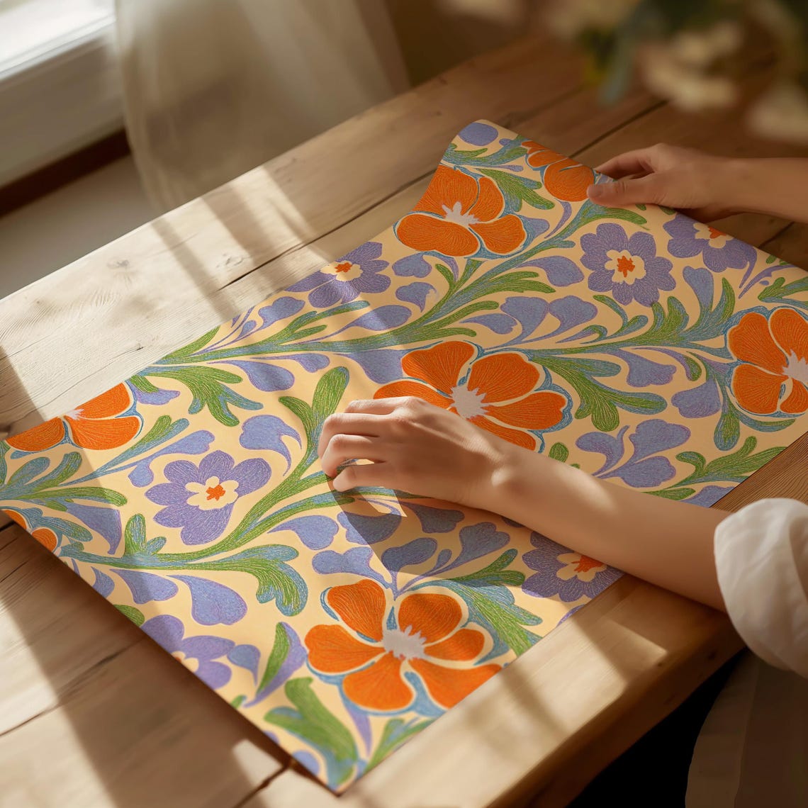 Artful Floral Print, Antique Style Cottage Core - Image 2