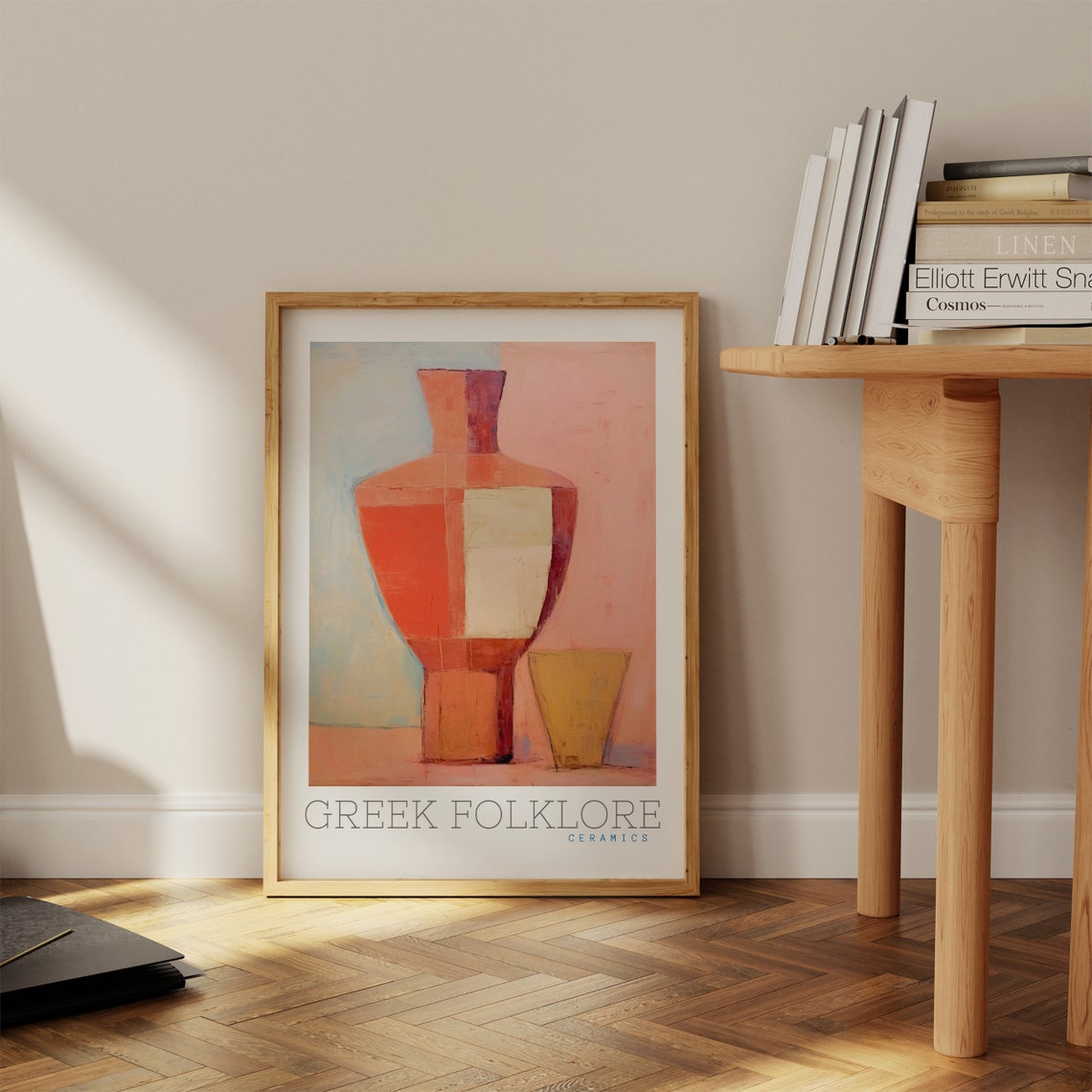 Greek Folklore Exhibition Poster, Mid-Century Modern - Image 3