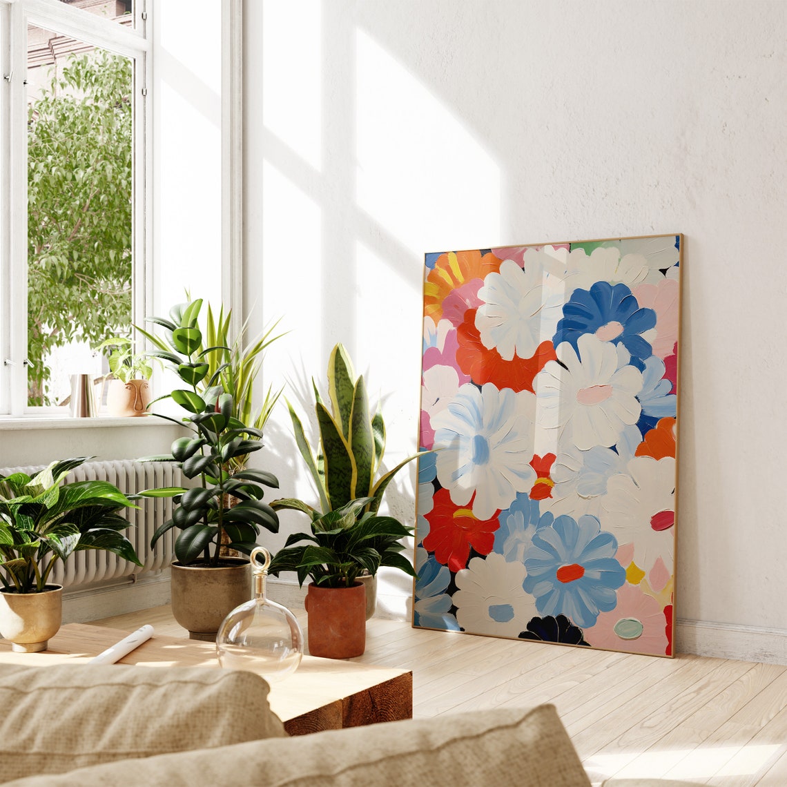 Flowers Print, Abstract Floral Art - Image 4