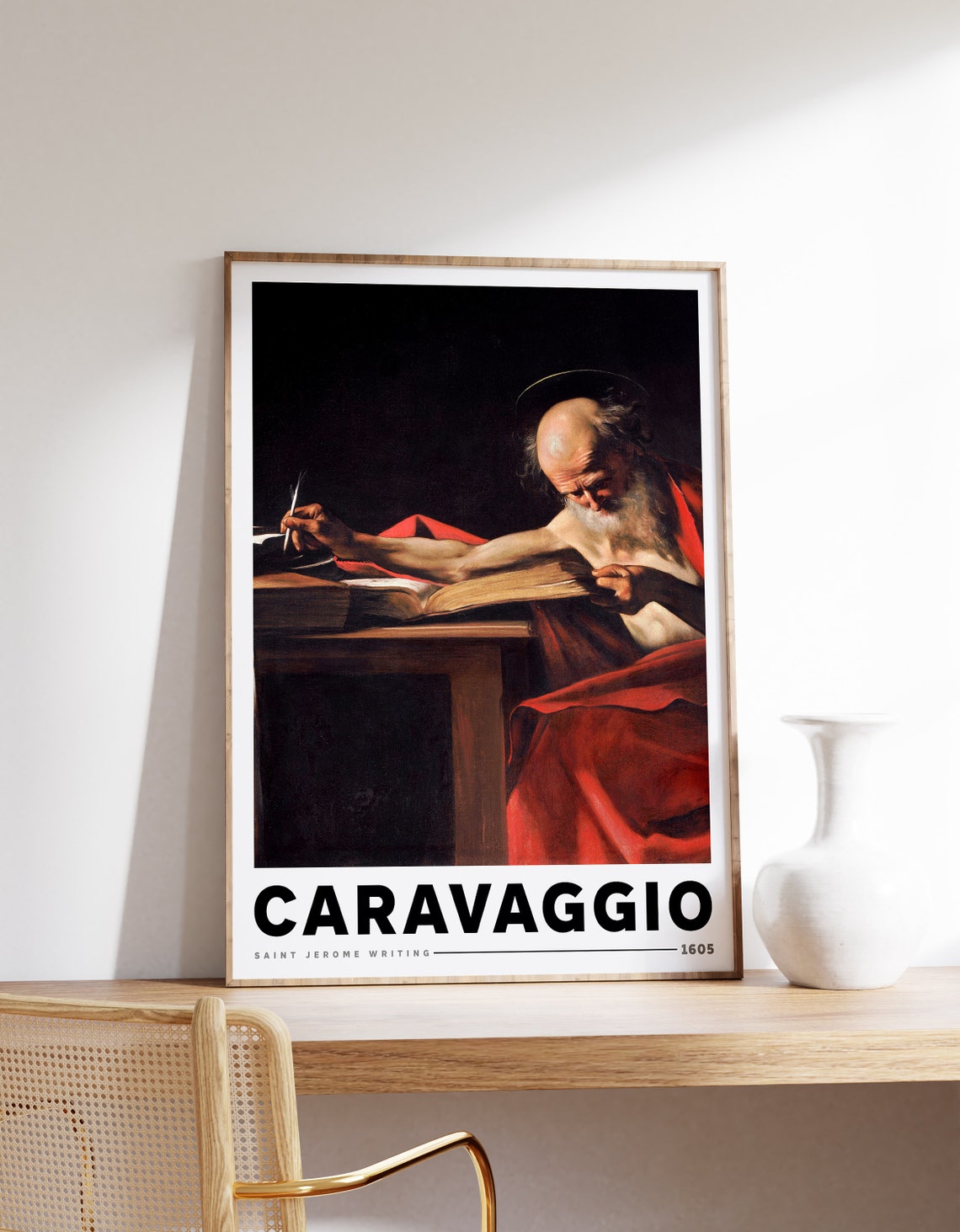 Caravaggio Saint Jerome Writing 1605 Baroque Exhibition Poster